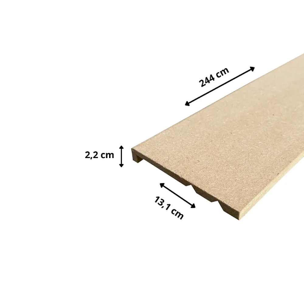 Wood&Sens Plinthe Bois|Plinthe Bois<Lot de 6 Surplinthes MDF, L.2.44 m x H.13.1 cm, Ep.22 mm