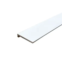Wood&Sens Lot de 6 Surplinthes MDF Revêtues Blanc, L.2.40 m x H.12.8 cm, Ep.22 mm- Plinthe Bois|Plinthe Bois
