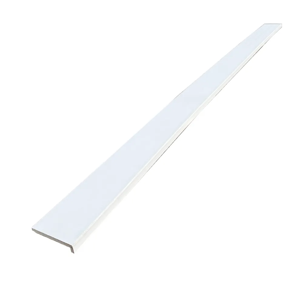 Wood&Sens Lot de 6 Surplinthes MDF Revêtues Blanc, L.2.40 m x H.12.8 cm, Ep.22 mm- Plinthe Bois|Plinthe Bois