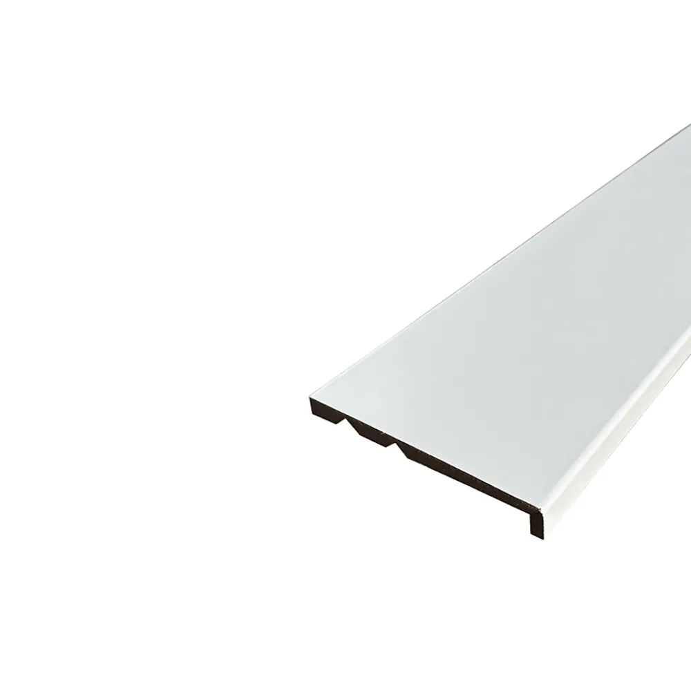 Wood&Sens Lot de 6 Surplinthes MDF Revêtues Blanc, L.2.40 m x l.13.1 cm, Ep.22 mm- Plinthe Bois|Plinthe Bois