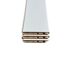 Wood&Sens Lot de 6 Surplinthes MDF Revêtues Blanc, L.2.40 m x l.13.1 cm, Ep.22 mm- Plinthe Bois|Plinthe Bois