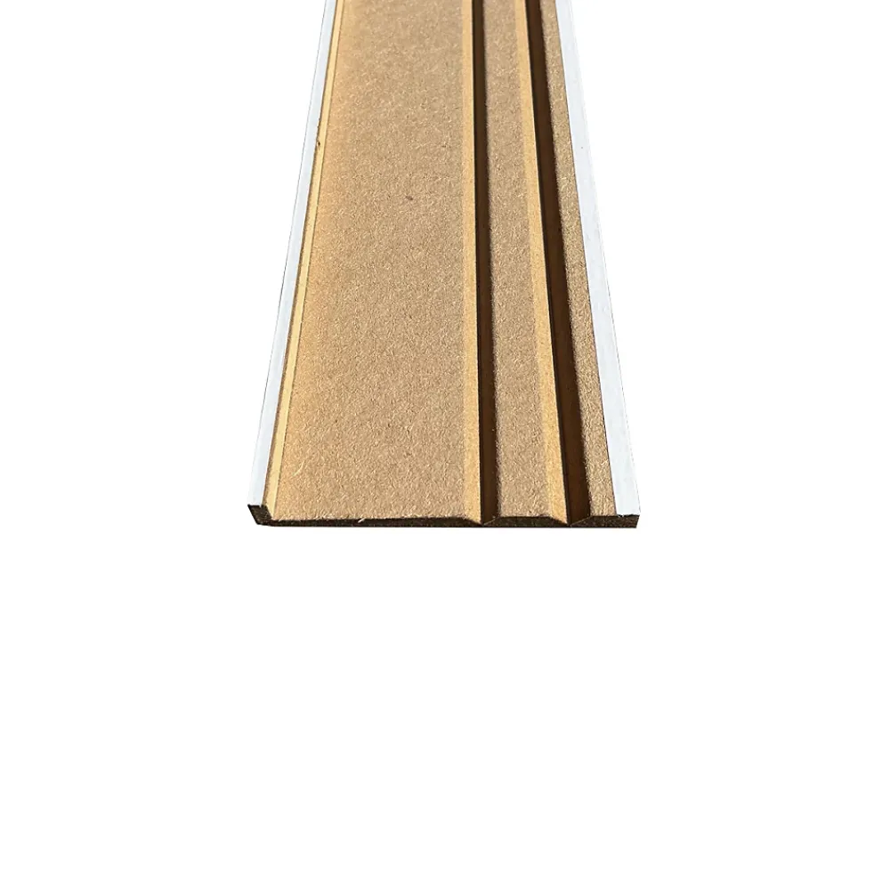 Wood&Sens Lot de 6 Surplinthes MDF Revêtues Blanc, L.2.40 m x l.13.1 cm, Ep.22 mm- Plinthe Bois|Plinthe Bois
