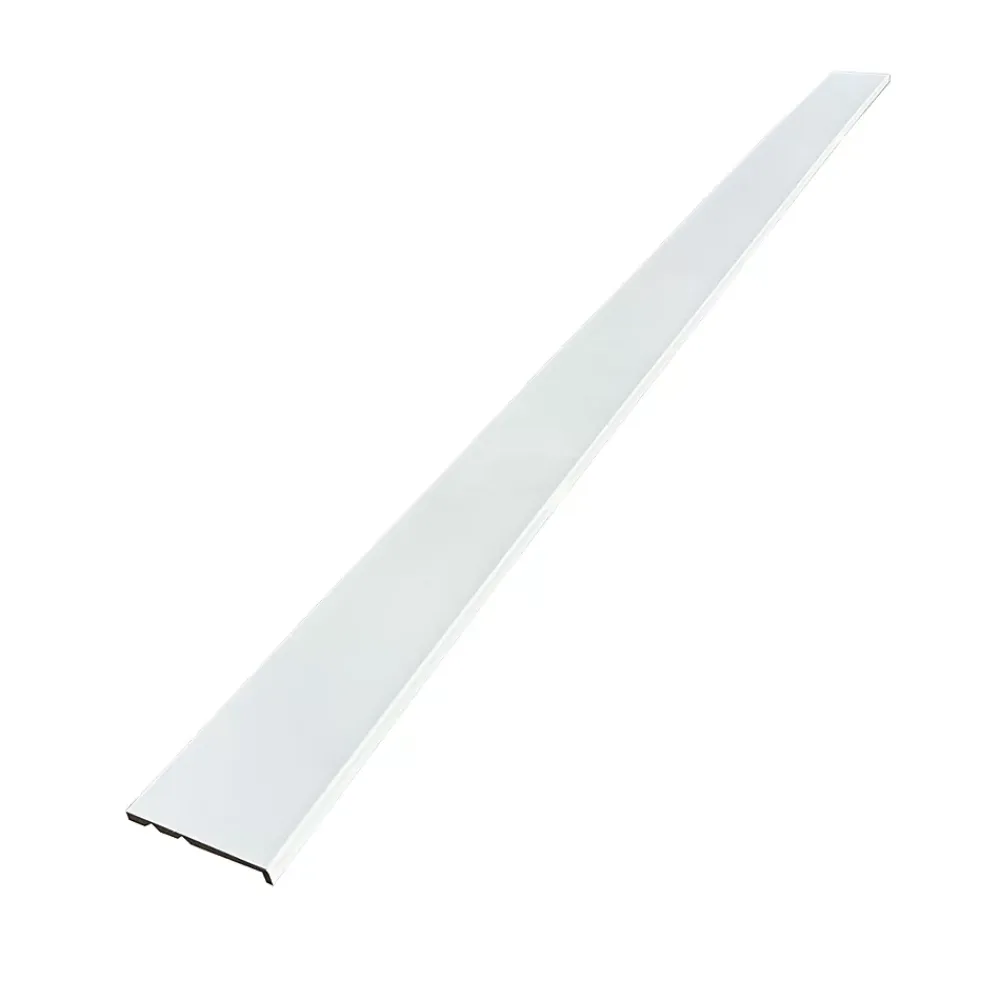 Wood&Sens Lot de 6 Surplinthes MDF Revêtues Blanc, L.2.40 m x l.13.1 cm, Ep.22 mm- Plinthe Bois|Plinthe Bois