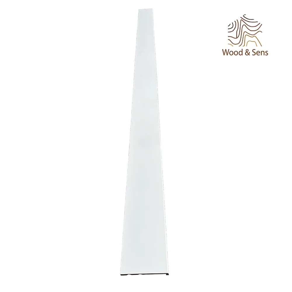 Wood&Sens Lot de 6 Surplinthes MDF Revêtues Blanc, L.2.40 m x l.13.1 cm, Ep.22 mm- Plinthe Bois|Plinthe Bois