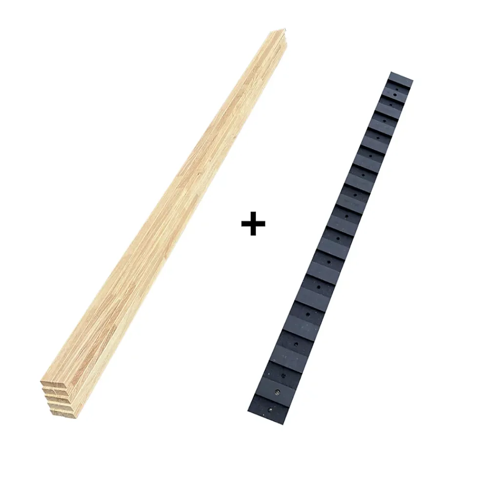 Wood&Sens Tasseau Bois<Lot de 10 Tasseaux Chêne Abouté, L.250 cm x l.2 cm, Ep.4 cm