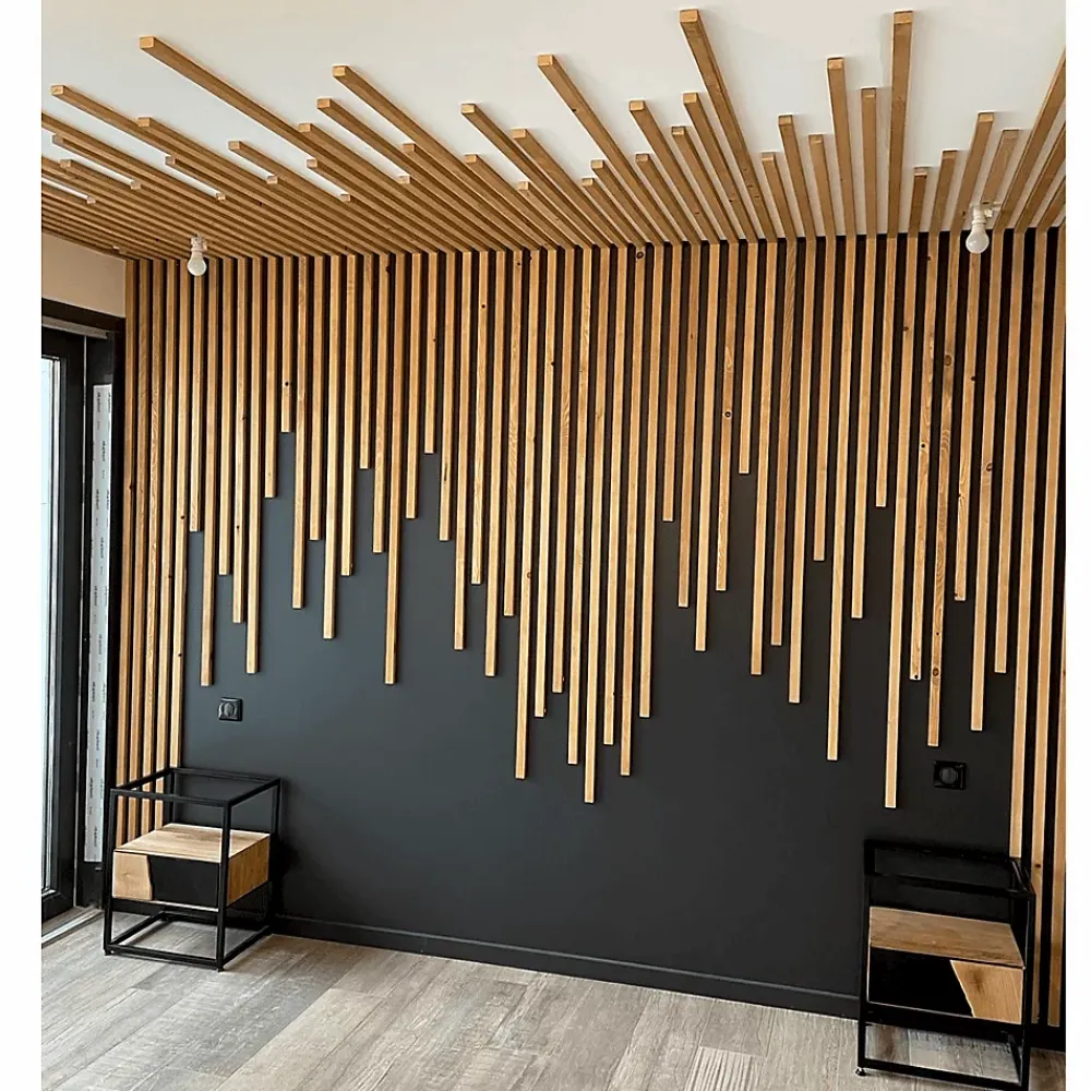 Wood&Sens Tasseau Bois<Lot de 10 Tasseaux Chêne Abouté, L.250 cm x l.2 cm, Ep.4 cm