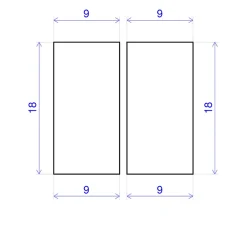 Forestea Tasseau Bois<Lot de 20 tasseaux hêtre rabotés 2400 x 9 x 18 mm