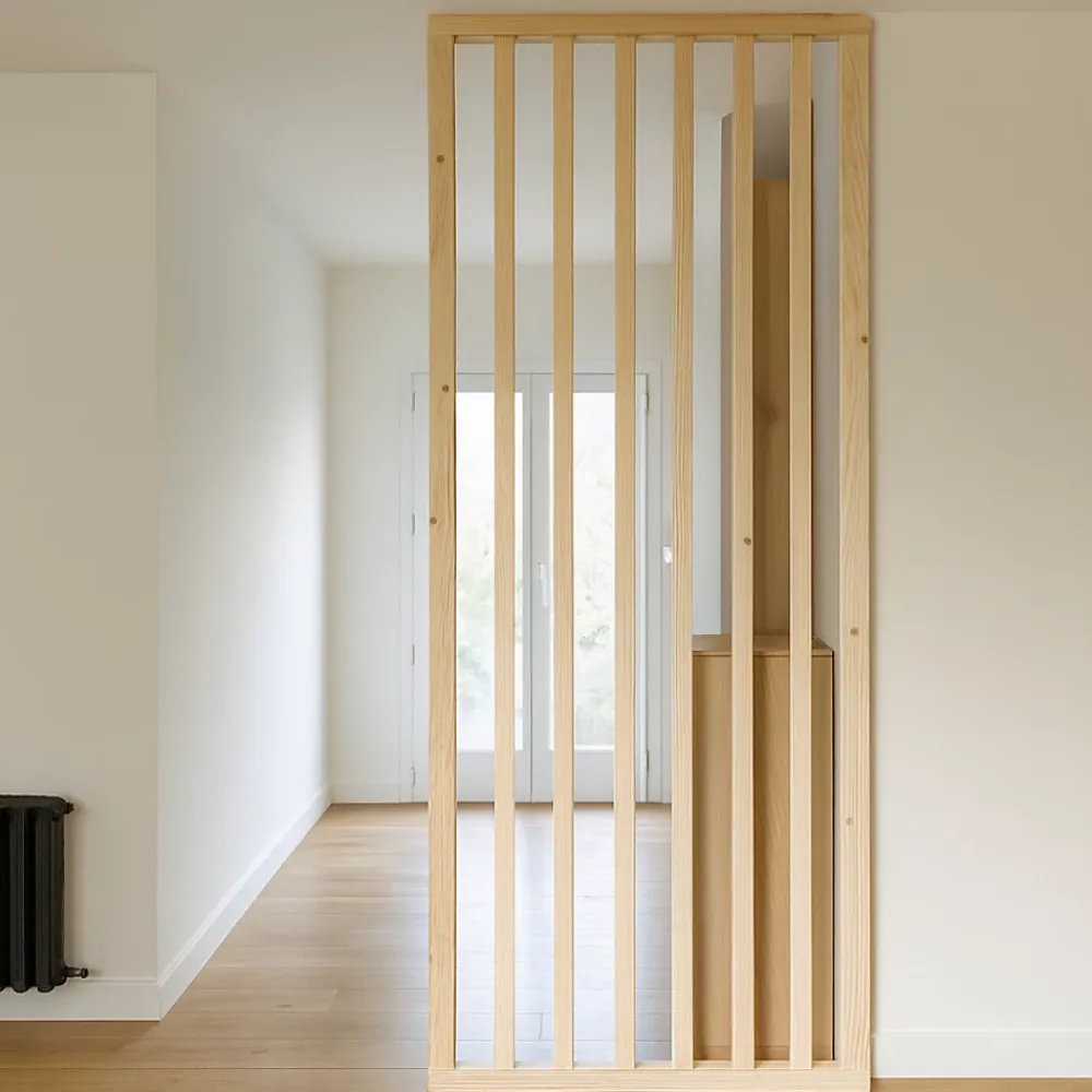 Wood&Sens Lot de 6 Tasseaux LVL Contrecollé SAPIN, L.2,40 m x l.6,8 cm x Ep.42 mm- Tasseau Bois