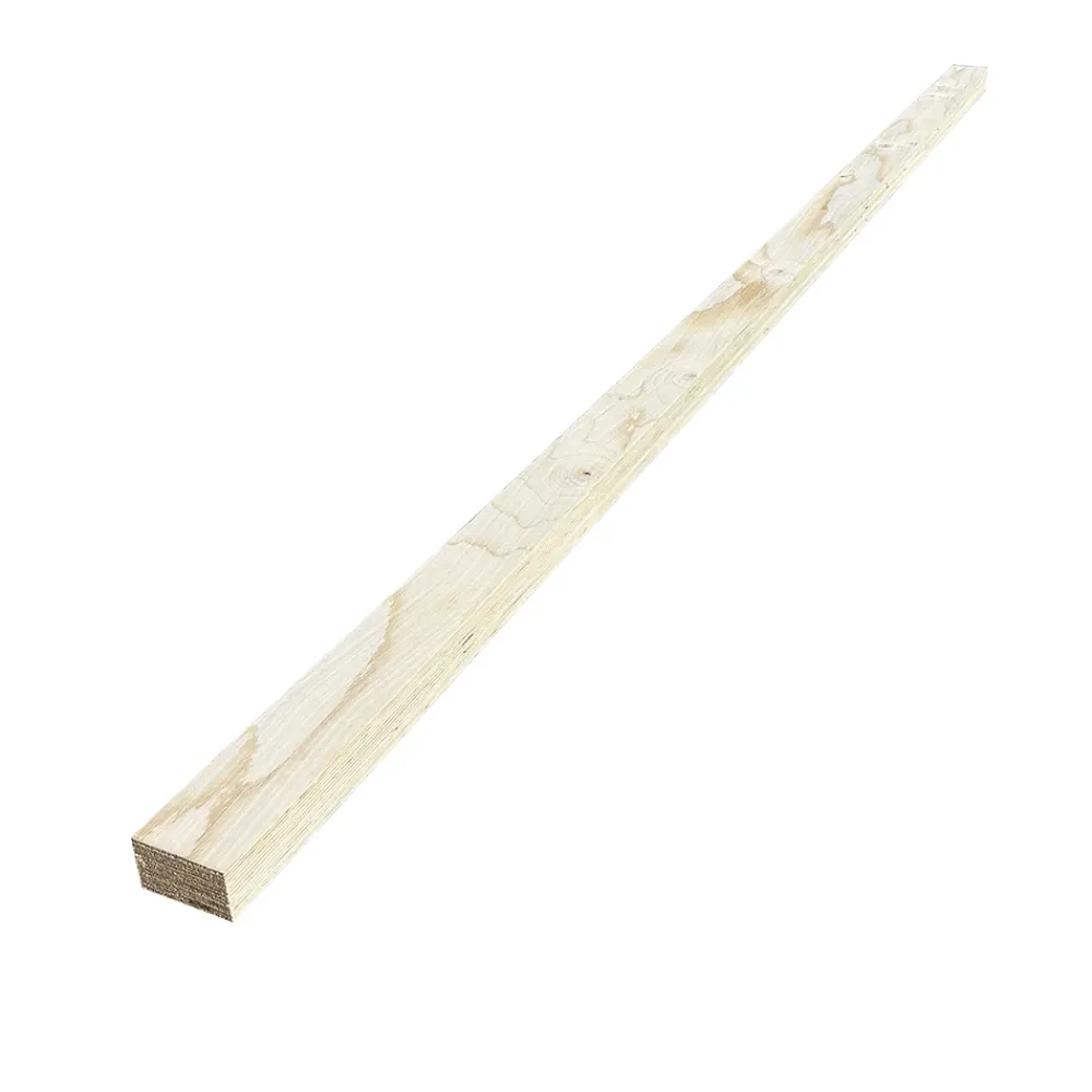 Wood&Sens Lot de 6 Tasseaux LVL Contrecollé SAPIN, L.2,40 m x l.6,8 cm x Ep.42 mm- Tasseau Bois