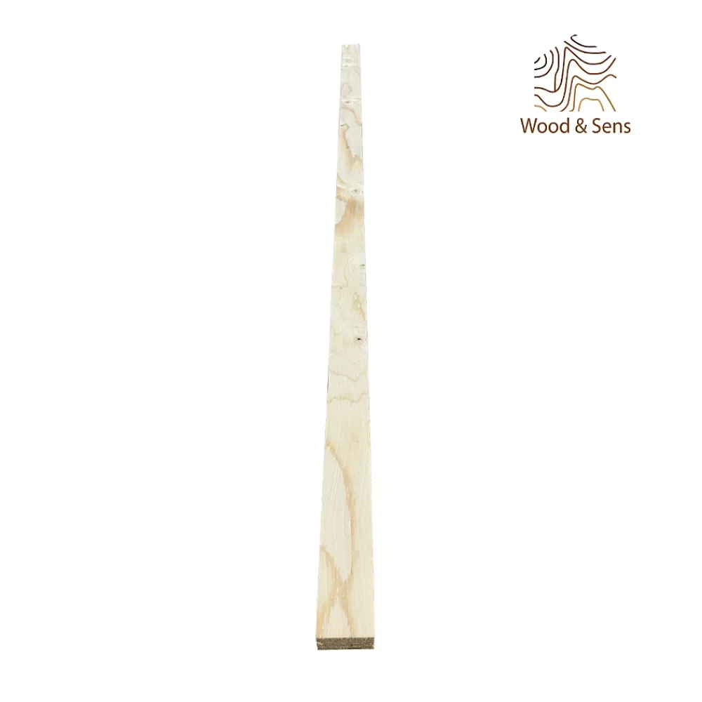 Wood&Sens Lot de 6 Tasseaux LVL Contrecollé SAPIN, L.2,40 m x l.6,8 cm x Ep.42 mm- Tasseau Bois