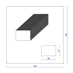 Wood&Sens Tasseau Bois<Lot de 15 Tasseaux LVL Contrecollé SAPIN, L.2,40 m x l.3,6 cm x Ep.27 mm