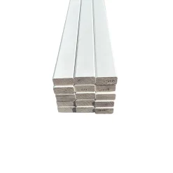 Wood&Sens Tasseau Bois<Lot de 15 Tasseaux Pin Abouté Peint Blanc, L.250 cm x l.2 cm, Ep.4 mm
