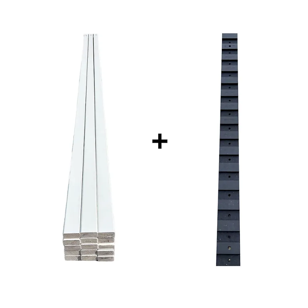 Wood&Sens Tasseau Bois<Lot de 15 Tasseaux Pin Abouté Peint Blanc, L.250 cm x l.2 cm, Ep.4 mm