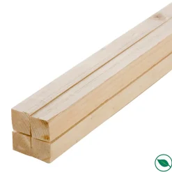 Forestea Lot de 4 tasseaux sapin brut 2400 x 48 x 37 mm- Tasseau Bois