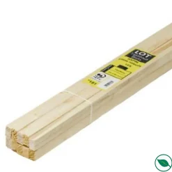 Forestea Lot de 10 tasseaux sapin brut 2000 x 27 x 15 mm traité classe 2- Tasseau Bois