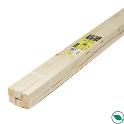 Forestea Lot de 6 tasseaux sapin rabotés 2400 x 21 x 21 mm- Tasseau Bois
