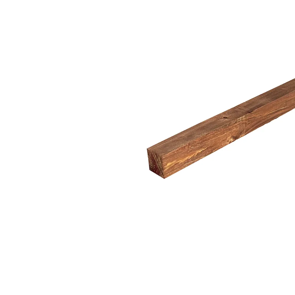 Wood&Sens Tasseau Bois<Lot de 4 Tasseaux Sapin Traité marron, L.2,40 m x l.2,75 cm x Ep.27,5 mm
