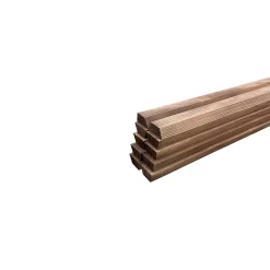 Wood&Sens Lot de 10 Tasseaux Triangulaires Sapin Traité marron, L.2,50 m x l.4,5 cm x Ep.20 mm- Tasseau Bois