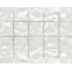 Casa Linéa LOT DE 20 TESSELLES OR BLANC/ARGENT MARTELE TRAME PAPIER 2 x 2 CM CASA LINEA- Mosaïque