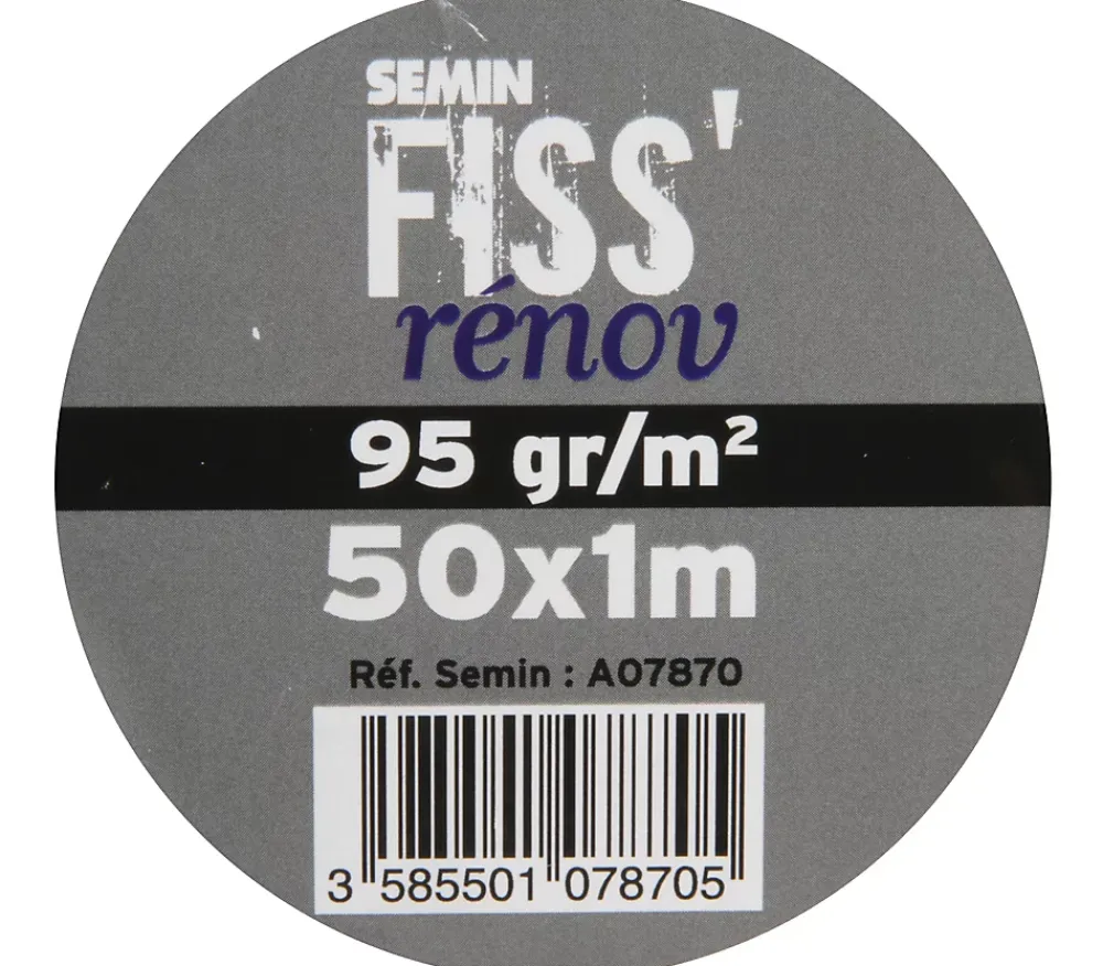 Semin Fibre De Verre<Lot de 5 tissus de rénovation - Fiss Renov - Résiste contre les fissurations - Rouleau de 50 x 1 m