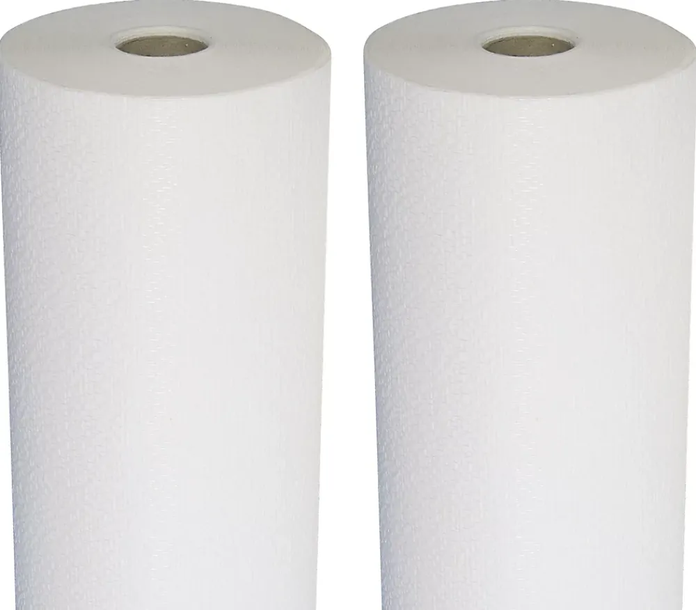 Semin Lot de 2 toiles de verre - motif crépi - rouleau 50 x 1 m- Fibre De Verre