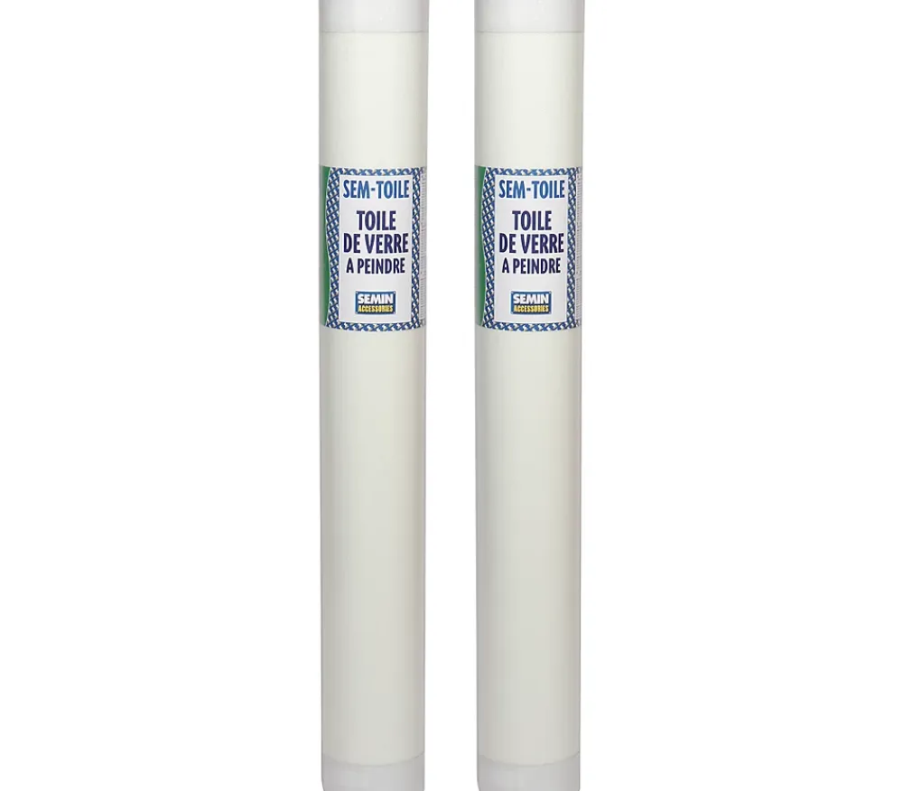 Semin Fibre De Verre<Lot de 2 toiles de verre - motif plafond - rouleau 50 x 1 m