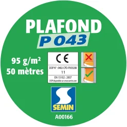 Semin Fibre De Verre<Lot de 2 toiles de verre - motif plafond - rouleau 50 x 1 m