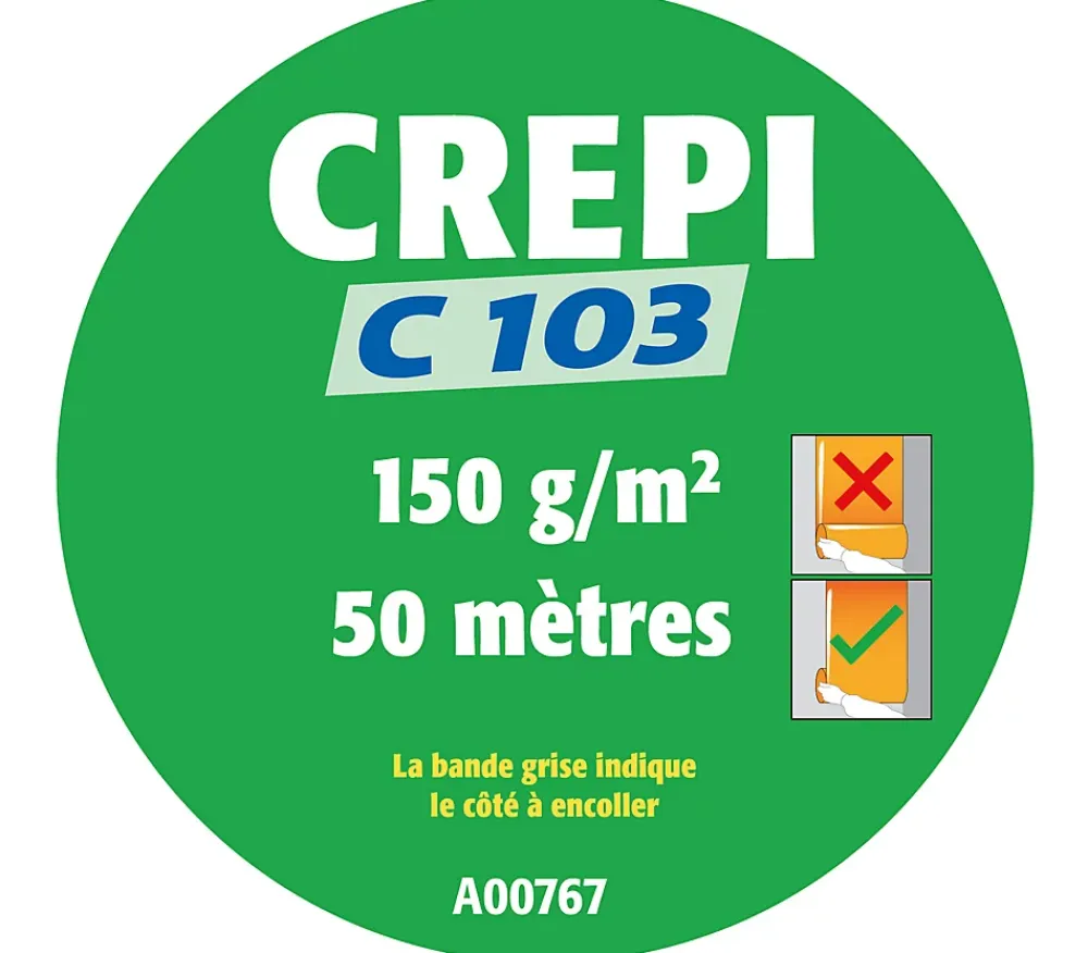 Semin Fibre De Verre<Lot de 3 toiles de verre - motif crépi - rouleau 50 x 1 m