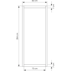 Skylab Porte Coulissante<Lot porte Univers 204 x 83 x 4 cm + rail rustique