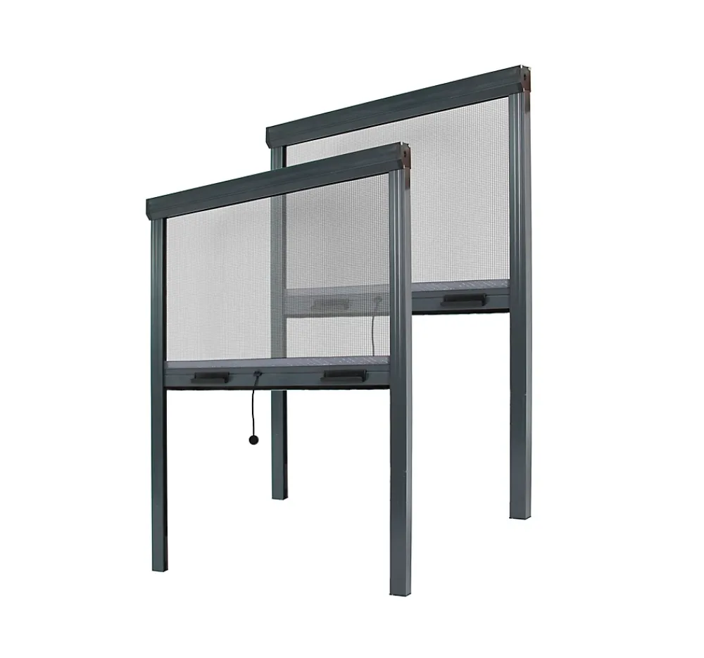 Avosdim Moustiquaire Pour Fenêtre<Lot Stores Moustiquaire ALU recoupable - x2 - L80 x H130cm - Gris Anthracite