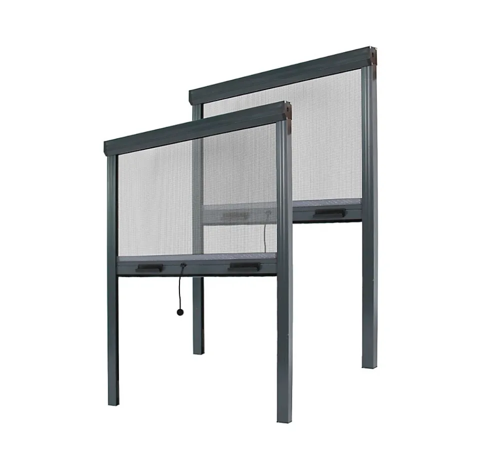 Avosdim Lot Stores Moustiquaire ALU recoupable - x2 - L100 x H130cm - Gris Anthracite- Moustiquaire Pour Fenêtre