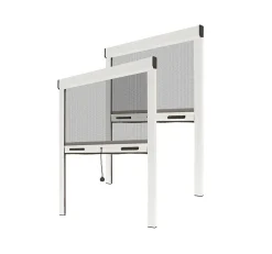 Avosdim Lot Stores Moustiquaire ALU recoupable - x2 - L125 x H160cm - Blanc- Moustiquaire Pour Fenêtre