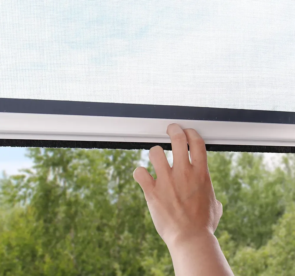 Avosdim Lot Stores Moustiquaire PVC recoupable - x2 - L80 x H130cm - Blanc- Moustiquaire Pour Fenêtre