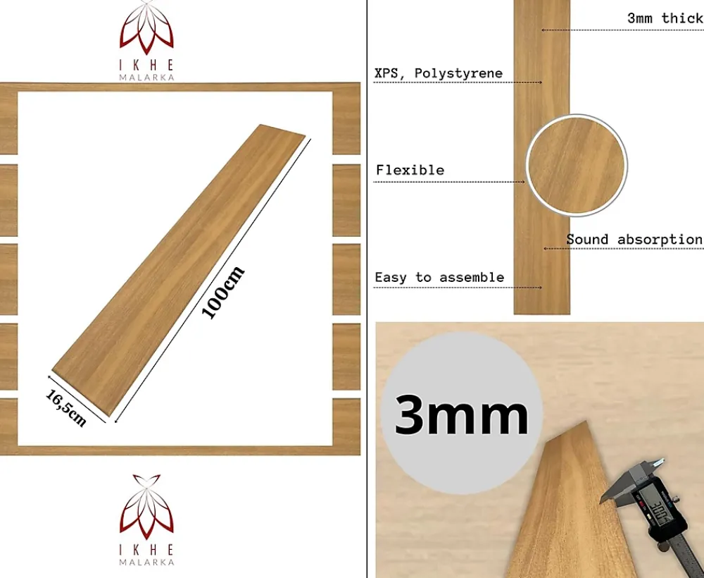 Ikhemalarka Panneau Mural Décoratif<20m² - 120 pièces de panneaux polystyrène, panneaux de plafond, panneaux muraux, décors, imitation pour plafonds - P05