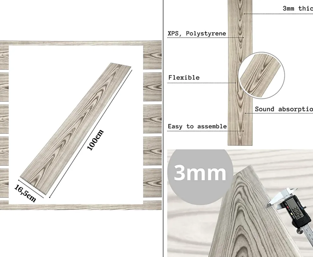 Ikhemalarka Panneau Mural Décoratif<20m² - 120 pièces de panneaux polystyrène, panneaux de plafond, panneaux muraux, décors, imitation pour plafonds - PP-111
