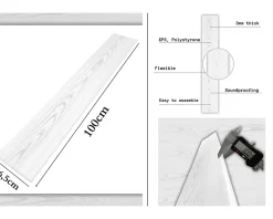 Ikhemalarka Panneau Mural Décoratif<20m² - 120 pièces de panneaux polystyrène, panneaux de plafond, panneaux muraux, décors, imitation pour plafonds - P02