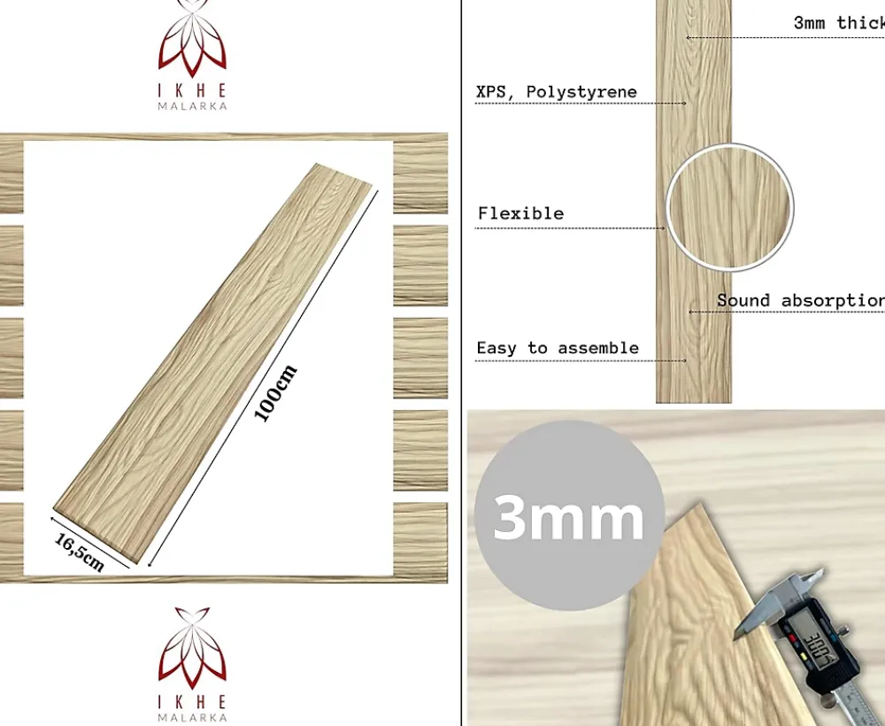 Ikhemalarka Panneau Mural Décoratif<20m² - 120 pièces de panneaux polystyrène, panneaux de plafond, panneaux muraux, décors, imitation pour plafonds - P4-12