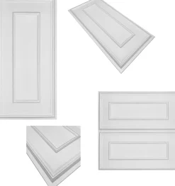 Ikhemalarka Panneau Mural Décoratif<6m2 12 pièces panneaux 3D en polystyrène Styrofoam XPS, panneaux de plafond & muraux 3D, décors, 100x50cm épaisseur 3mm Rahmen Wh