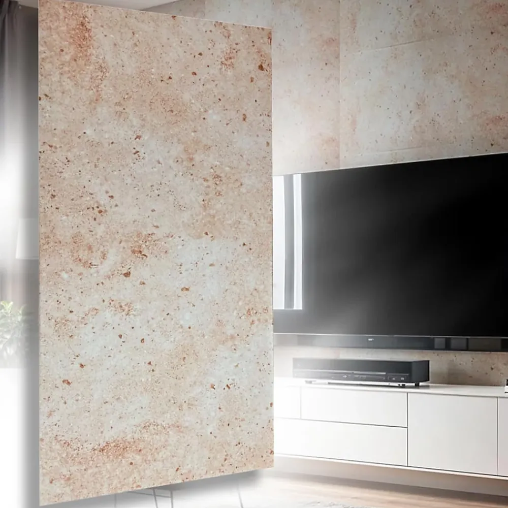 Ikhemalarka Panneau Mural Décoratif<6m2 12 pieces panneaux plafond polystyrene aspect beton panneaux muraux decor imitation plafond bardage XL 114