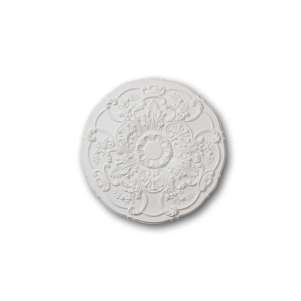 Decoflair Moulure Et Rosace De Plafond<M78 Rosace Polyuréthane 480 x 480 x 33 - 1 pièce