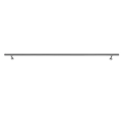 AICA Sanitaire Accessoire D'Escalier<Main courante - acier inox 304 - 180cm - Rampe escalier mural avec embouts - Pour intérieur et extérieur - Avec supports muraux