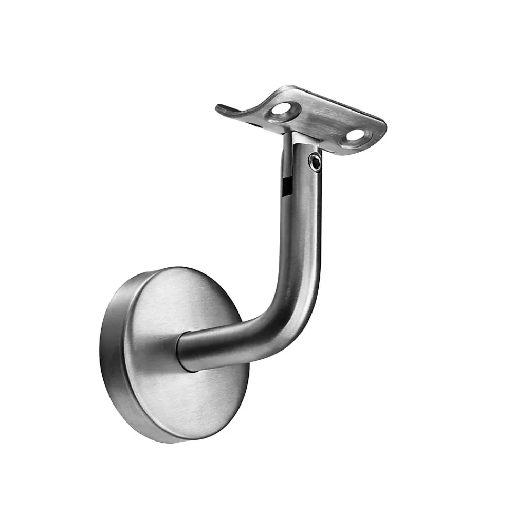 AICA Sanitaire Accessoire D'Escalier<Main courante - acier inox 304 - 180cm - Rampe escalier mural avec embouts - Pour intérieur et extérieur - Avec supports muraux