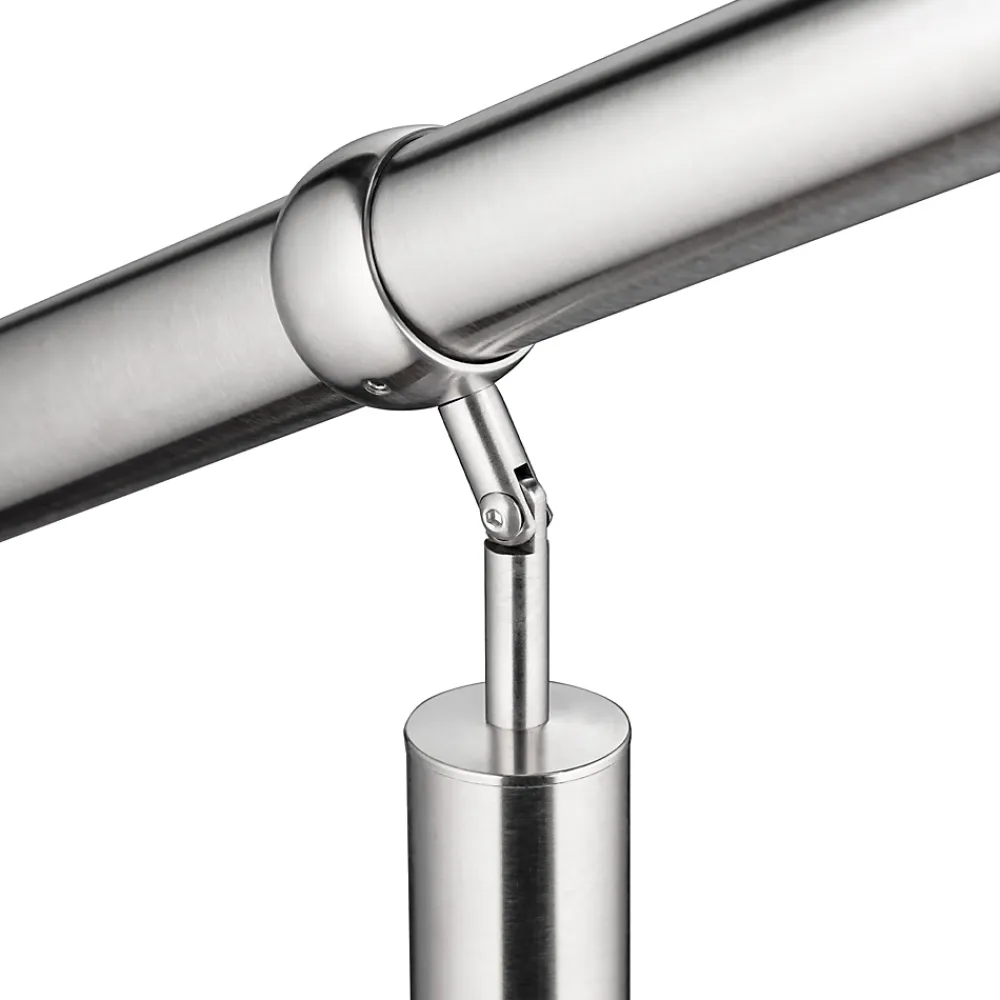 AICA Sanitaire Accessoire D'Escalier<Main courante 1.5 m argent inox 201 fixation sol et mur escaliers intérieur extérieur by Aica