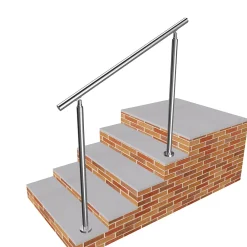AICA Sanitaire Accessoire D'Escalier<Main courante 1 m argent inox 201 fixation sol mur escaliers rampes intérieur extérieur by Aica