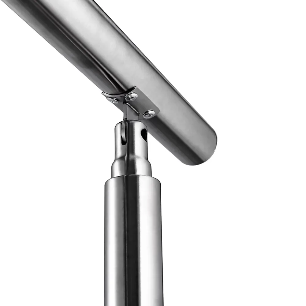 AICA Sanitaire Accessoire D'Escalier<Main courante 1 m argent inox 201 fixation sol mur escaliers rampes intérieur extérieur by Aica