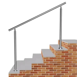 AICA Sanitaire Accessoire D'Escalier<Main courante 1.5 m argent inox 201 fixation sol mur escaliers rampes intérieur extérieur by Aica
