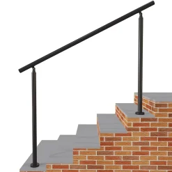 AICA Sanitaire Accessoire D'Escalier<Main courante 1.5 m noir mat inox 201 installation verticale escaliers rampes intérieur extérieur by Aica