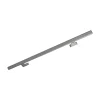 Homewell Accessoire D'Escalier<Main courante alu 1 mètre - Finition anodisée argent - Kit avec 2 supports muraux et embouts noirs