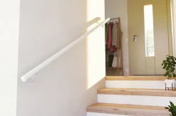 Alumin'home Main courante aluminium blanc ø40 mm 2m- Accessoire D'Escalier