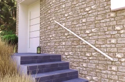Alumin'home Main courante aluminium blanc ø40 mm 2m- Accessoire D'Escalier